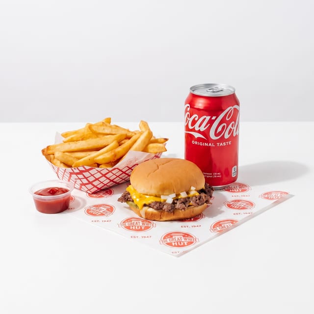Cheeseburger, Fries & Coke.